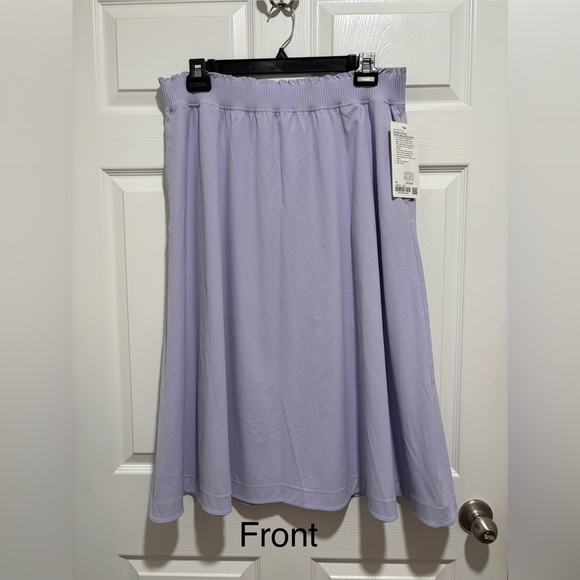 Lululemon Lavender Frost Stretch Woven Ruffle-Waist Midi Skirt Size XL NWT - Picture 8 of 13